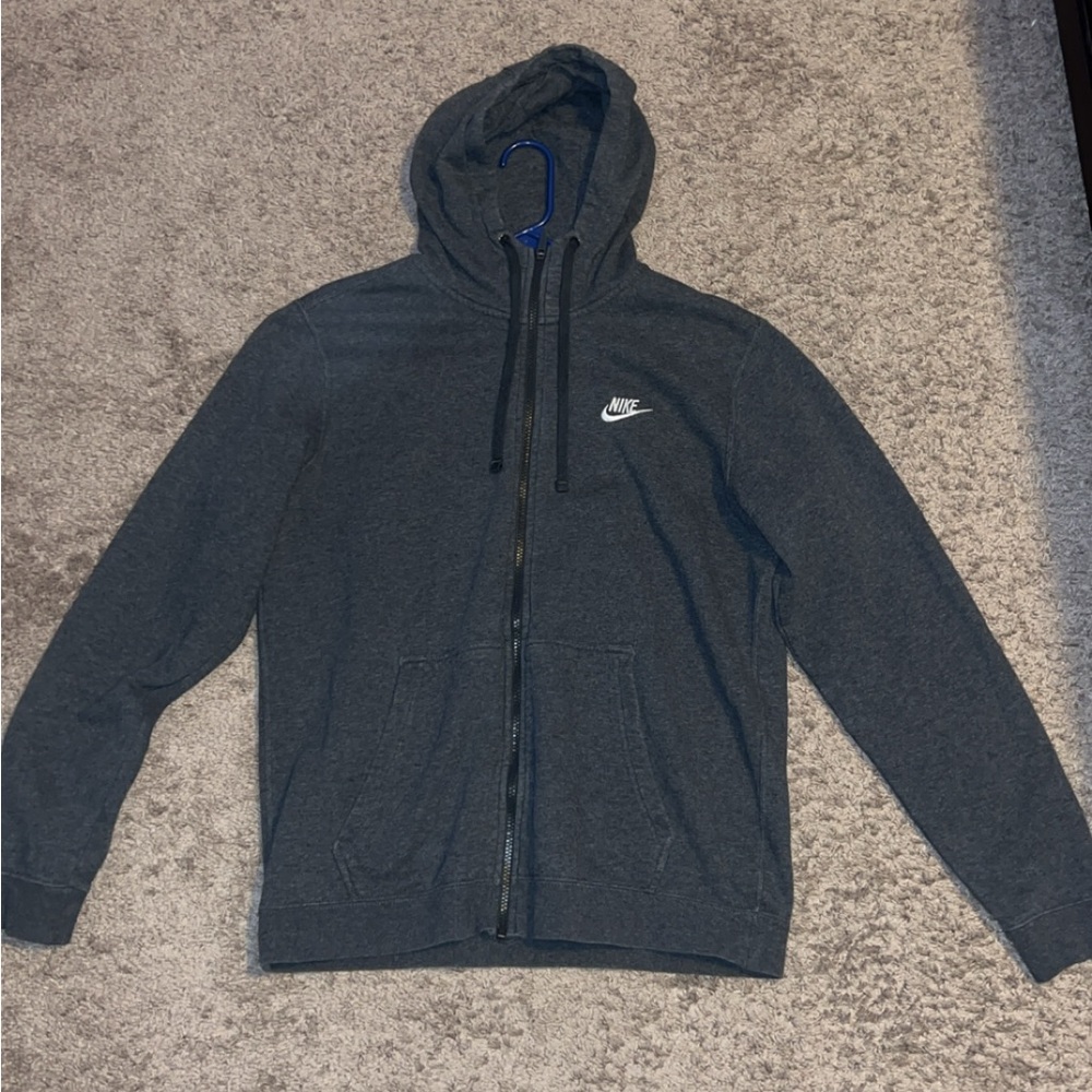 Nike Men's Dark Gray Zip-Up Sweater